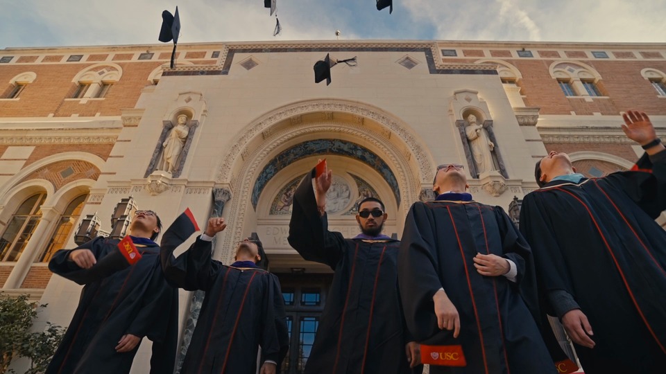 USC graduates celebrating